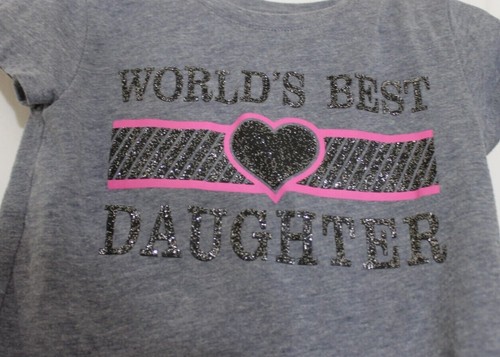 GIRLS LOT OF 6 T-SHIRTS & 1 SHORTS SIZE 4-6 ELF, BEAUTIFUL LIKE MOMMY, DAUGHTER - Picture 8 of 12