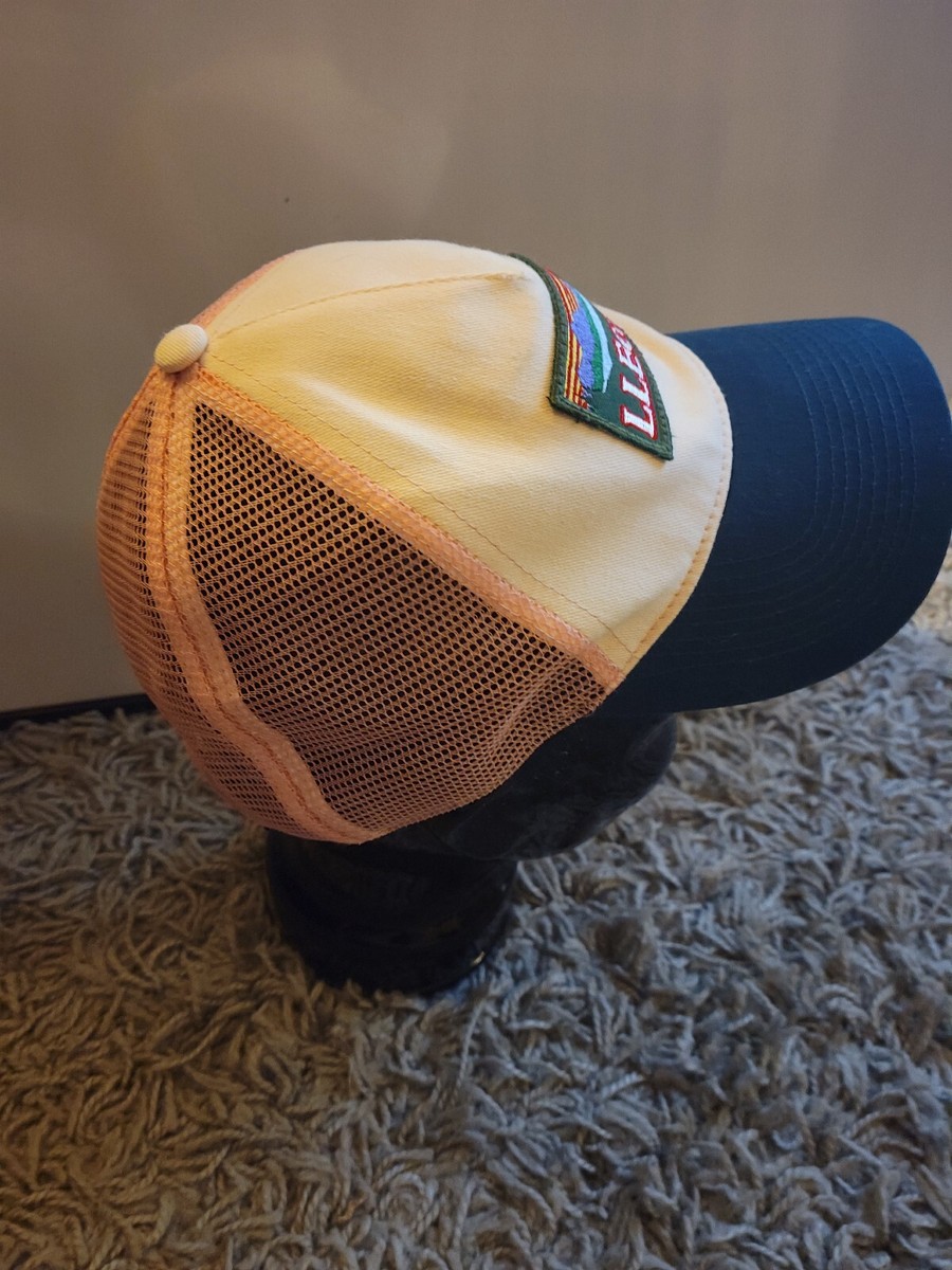 Vintage LL Bean Logo Trucker Hat Cap Embroidered Patch Mesh