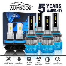 For Toyota Corolla Xrs Sedan 2009-2014 Led Headlight Fog Light Bulbs Kit White