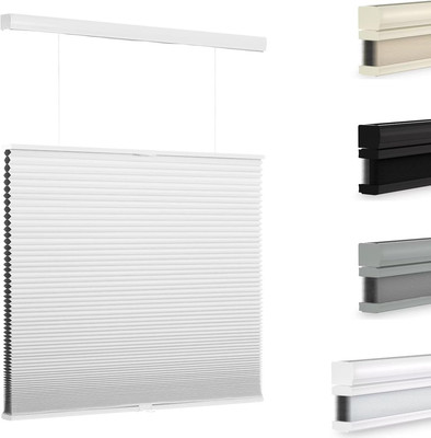 Cordless Top down Bottom up Cellular Shades, Blackout Honeycomb Pleated Blinds, 