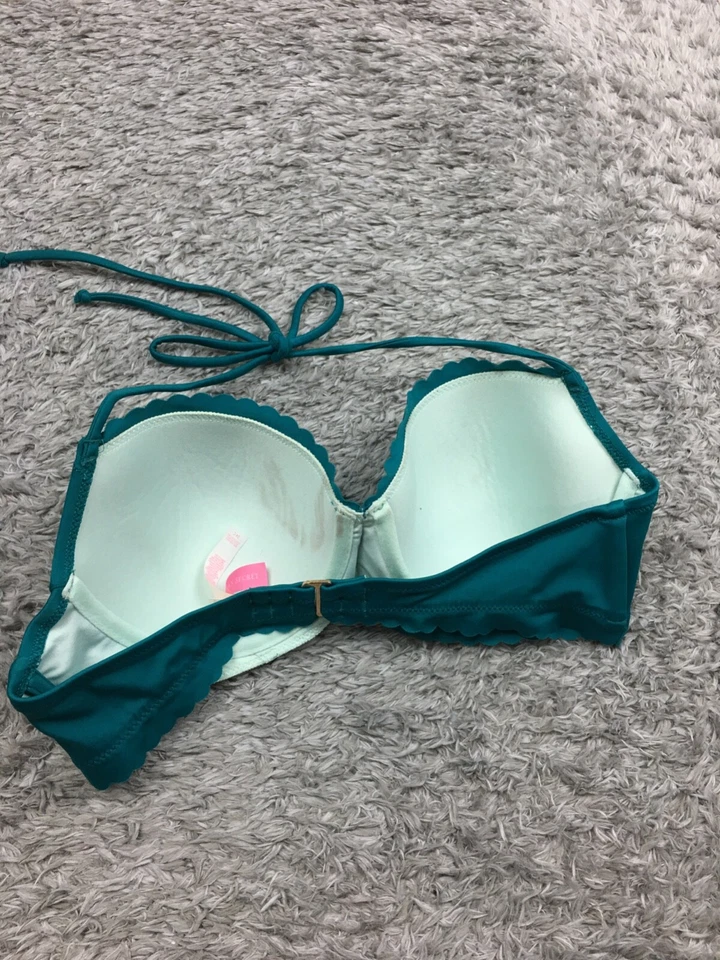 Top de traje de baño Victoria Secret para mujer talla 34C bikini azul verde azulado Foto 4 de 4