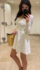 Exquisite Reformation Kelli Dress in Pepper Dots  XS 0 2 Mini