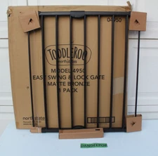 ToddleRoo North States Easy Swing And Lock Safety Gate Matte Bronze Metal