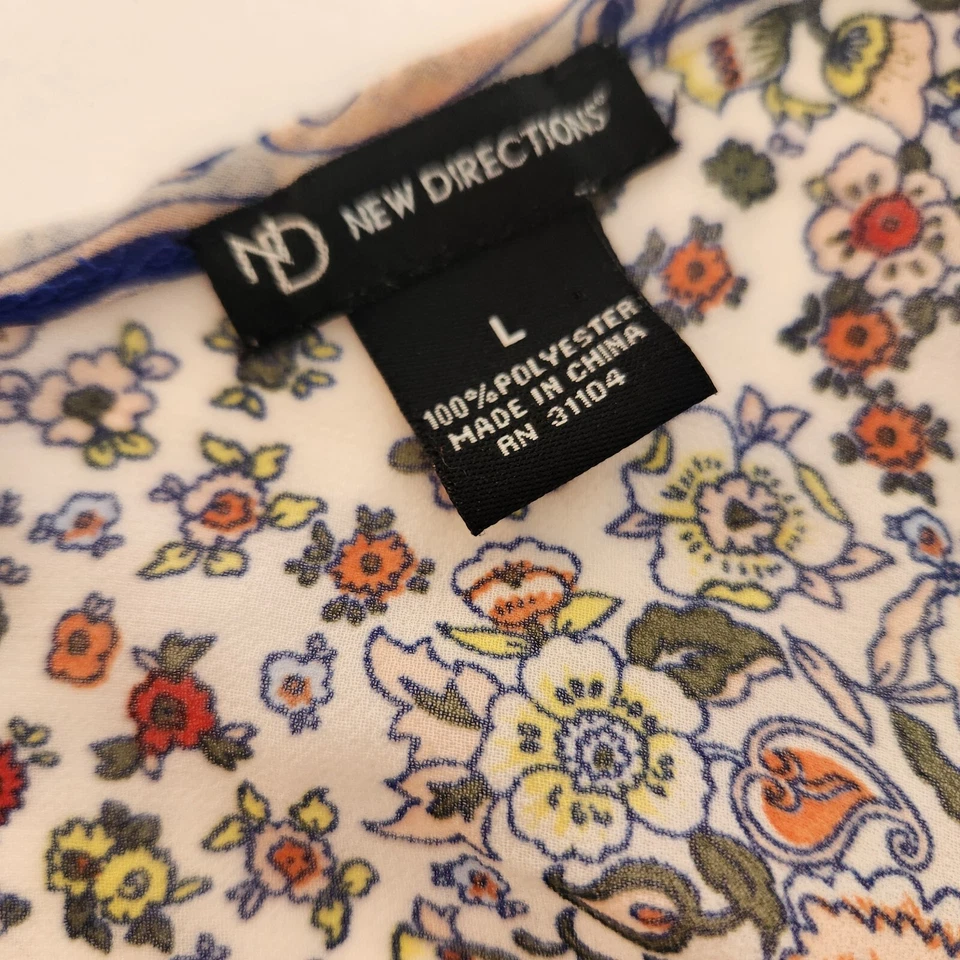 Vestido New Direction Paisley Azul Caftán Geométrico Gasa Boho Transparente Moomoo Talla L Foto 4 de 4