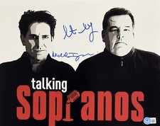 Michael Imperioli & Steve Schirripa Talking Sopranos Dual Signed 11x14 Beckett