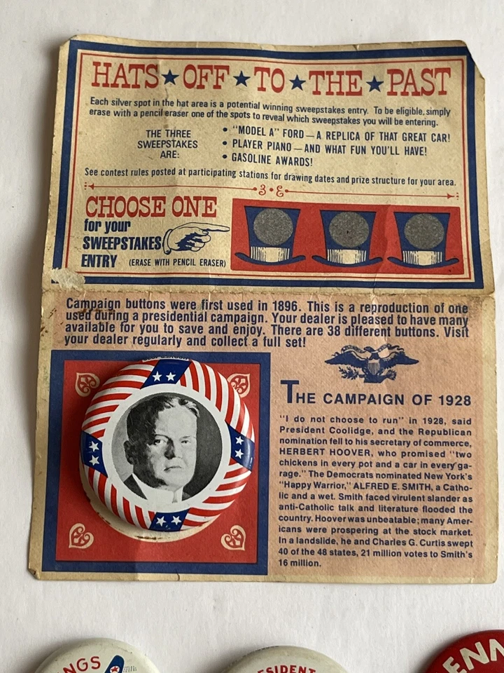 Lot 70 Different Amoco Oil Promo Reproduction Political Campaign Pins 1972-76 - Image 3 of 4