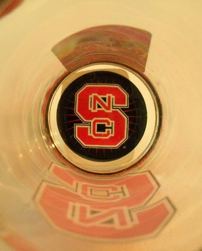NCAA N C State University Shot Glass Wolf Pack Inside Pix New Unused Dead Stock - Picture 3 of 3