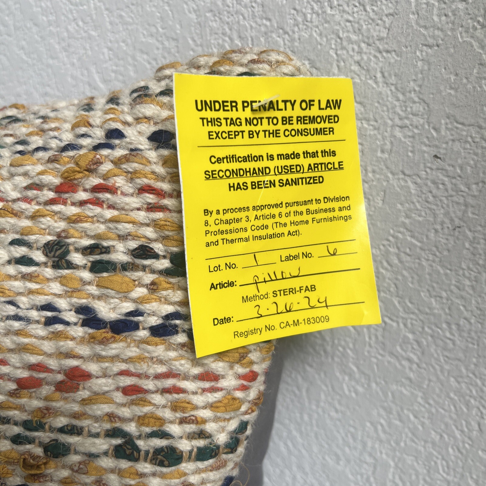 LOLOI Jute Wool Boucle Abstract Rectangular Throw Pillow Cream Gray