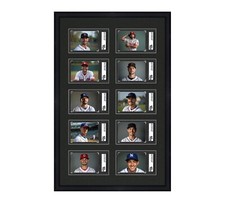 SGC Graded Card Frame Display Holds (10) Slabs Baseball, UV Protection (optional