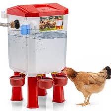 Automatic Chicken Waterer Stainless Steel Large Metal Chicken Waterer System Pou