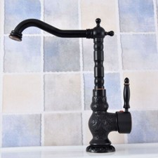 Kitchen Wet Bar Bathroom Sink Faucet Oil Rubbed Bronze Carved Pattern esf624