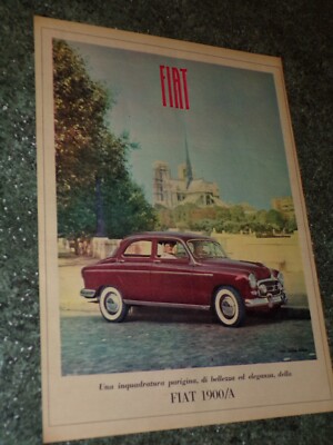 Fiat 1900/A YEAR 1954 JACQUES ROUCHON 1950s ADVERTISING=ADVERTISING=WERBUNG