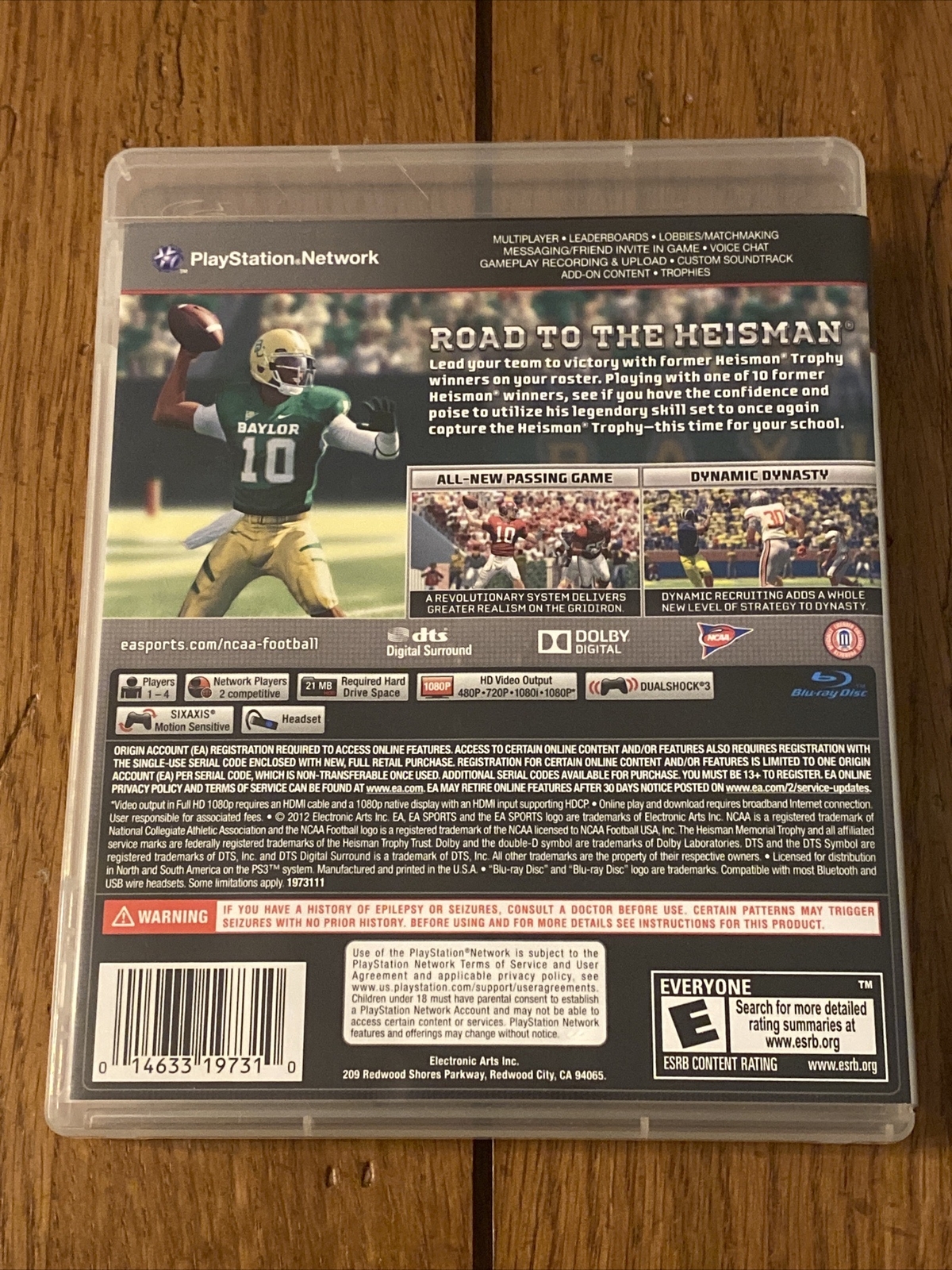 NCAA Football 13 (Sony PlayStation 3, 2012) w/ Manual Tested & Free