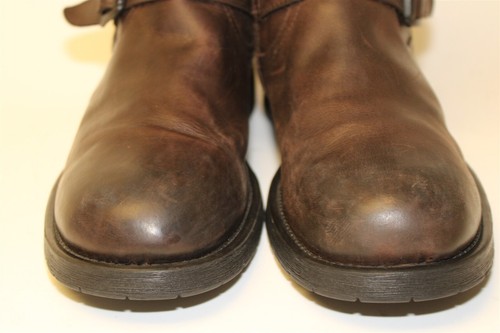 Aldo Mens 43 10 Brown Leather Zip Up Engineer Biker Boots - Imagen 6 de 24