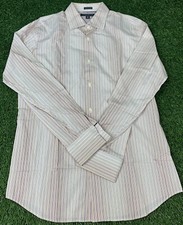 Banana Republic M Men's Button Down Striped Dress Shirt 15-15.5 Long Sleeve I51