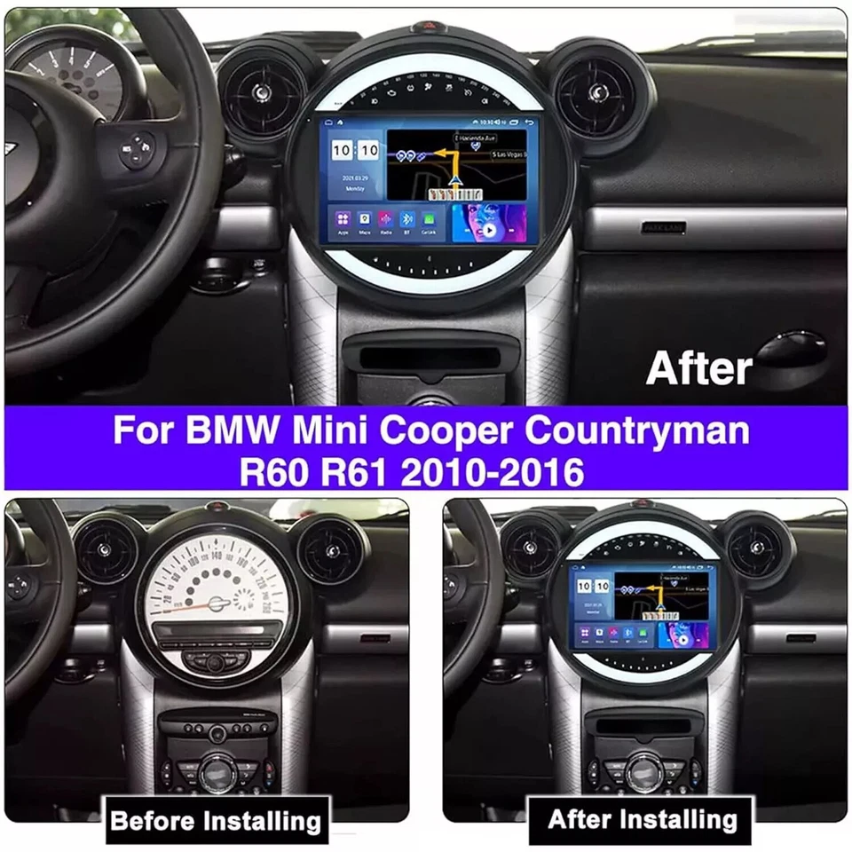Android 13 Carplay For Mini Cooper Countryman Paceman Car Radio Stereo GPS Navi Foto 3 de 4