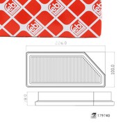 Febi 179740 Luftfilter Motorluftfilter Luftfiltereinsatz