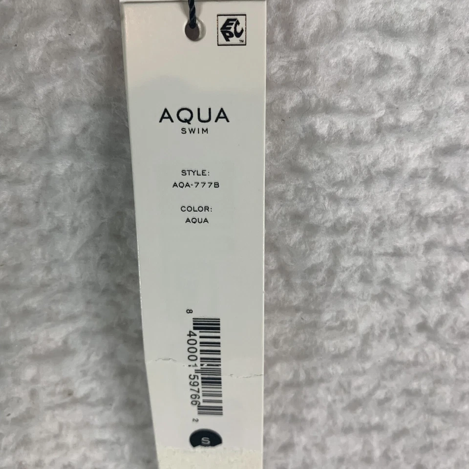 Top de bikini Aqua Swim acanalado con aros para mujer pequeño Aqua poliéster elástico S9808 Foto 2 de 4