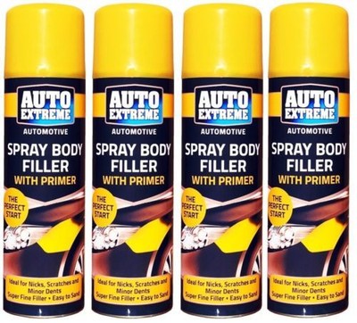4x Auto Car Body Filler Spray 200ml High Build Spray Scratch