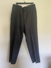 Men's Gray Flat Front Cintas Comfort Flex Work Uniform Pants Size 34x32