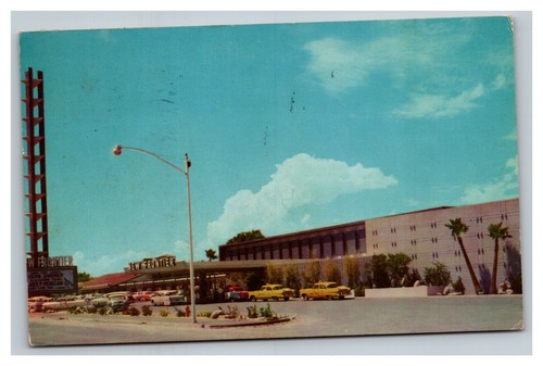Vintage 1954 Postkarte - Hotel Casino New Frontier Las Vegas Nevada - alte Taxis - Bild 1 von 2