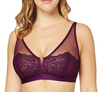 Iris & Lilly C29197-00 Plus Size Dessous, BH, Lila (Winter Bloom), 38G