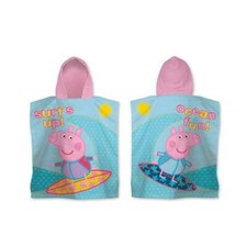 Peppa Pig Hooded Towel Poncho Diving Children's Bath | Pool | Beach 100% Cotton