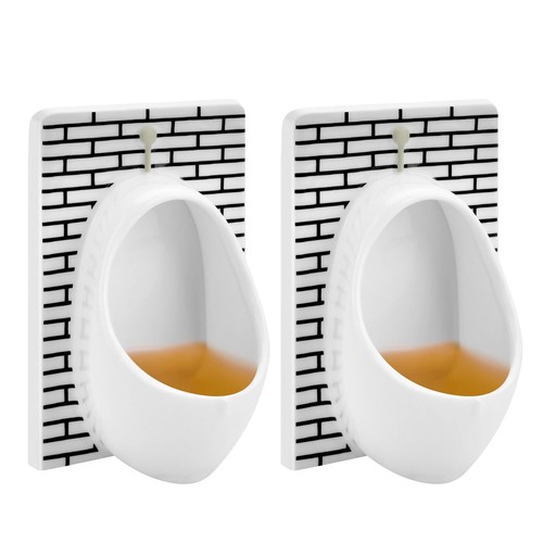 White Elephant Gifts for Adults Urinal Shot Glasses Set of 2 Odd Funny Gifts