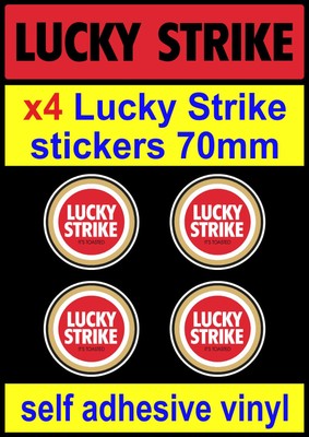 4 Lucky Strike Sponsor Stickers Honda Motorcycle Race Bike Decal
