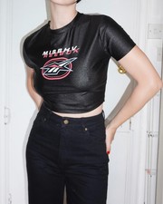 Reebok x MSBHV Black Short Sleeve Crop Top - ...