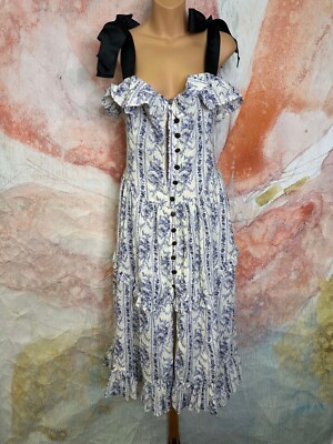 sachin and babi light blue dress Urban Outfitters Kimchi Blue Kristin Button Front Drop Waist Midi Dress  Size M