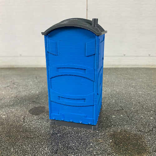 1:18 Scale Blue Portable Mobile Street Restroom Chemical toilet Porta-Potty blue - Picture 2 of 4
