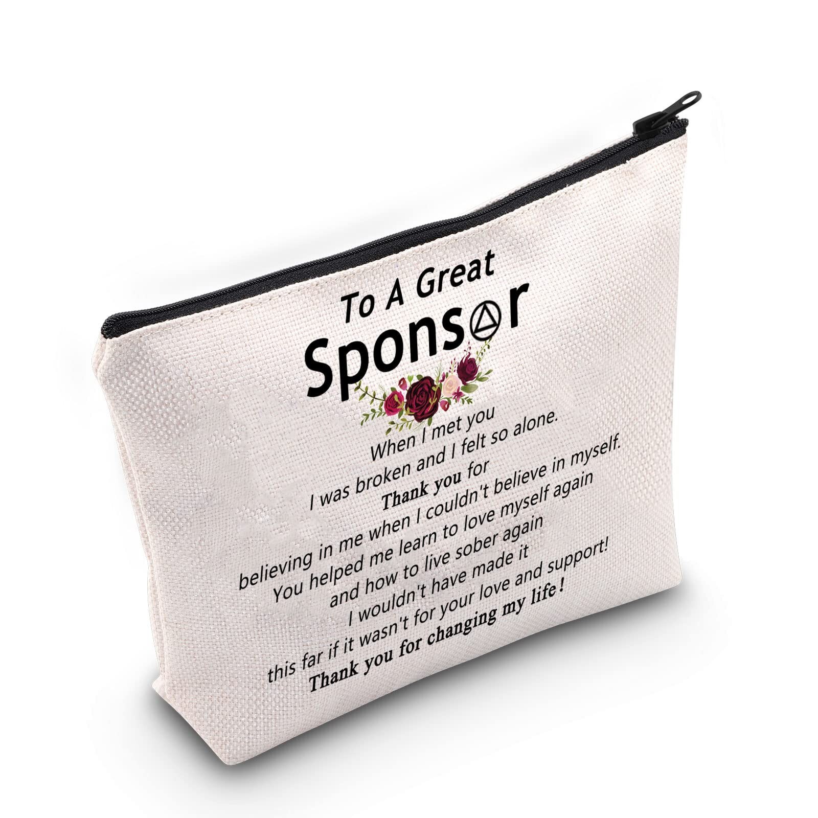 JNIAP Sponsor Cosmetic Bag Recovery Gift AA Sobriety Present Addiction Support