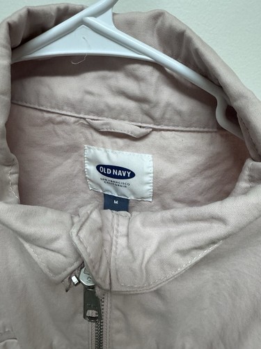 OLD NAVY Womens Utility Safari Cargo Flack StyleJacket Size Medium Pale Pink - Picture 4 of 7