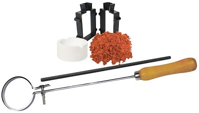Sand Casting Set 2.2 Lbs Delft Clay Mold Flask Ceramic Crucible Tongs Stir Rod