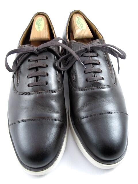 SAOLA Allen Edmonds "CARSON" Slip On Pelle IBRIDO Derby 9 D Espresso *INDOSSATO UNA VOLTA (531N