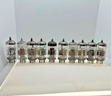 10 Amperex 6DJ8 ECC88 Vacuum Tubes Hickok Tested orange globe bugle boy RCA