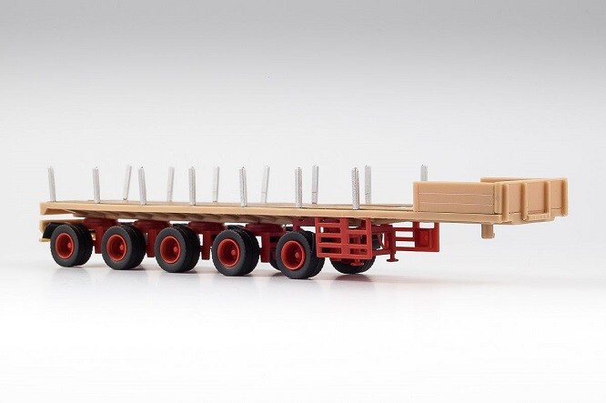 Vk-Models 02581 - 1/87 Ballast Trailer 5 Axle, Beige-Red - New