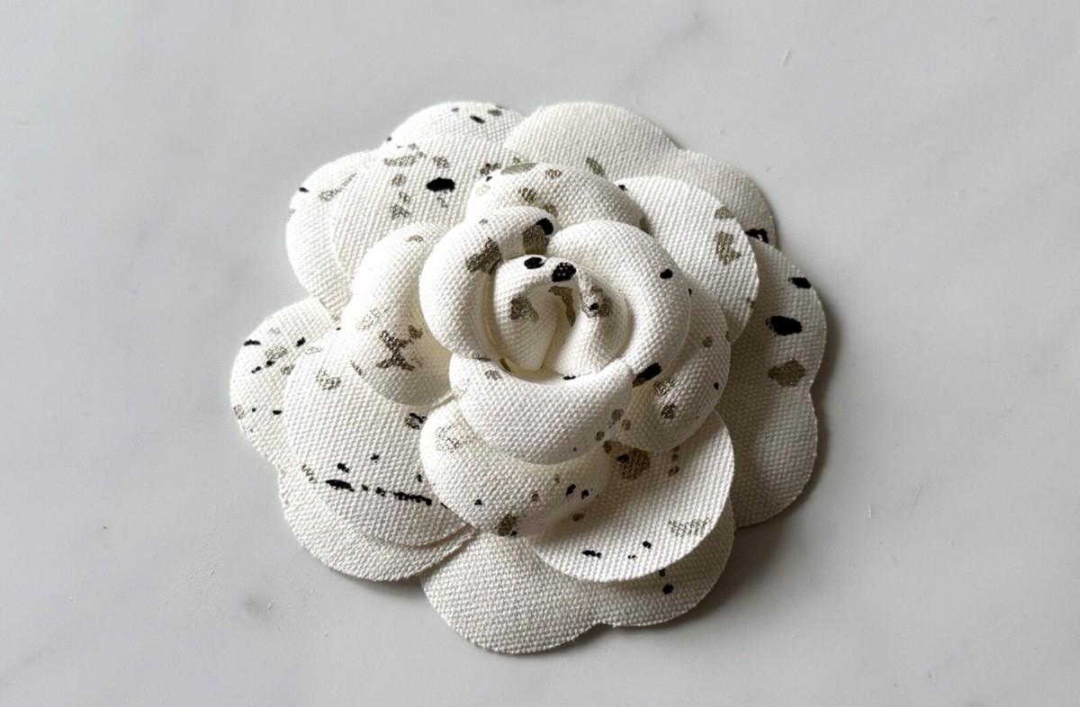 CHANEL White Fabric Camellia Flower Luxury Gifting! | eBay