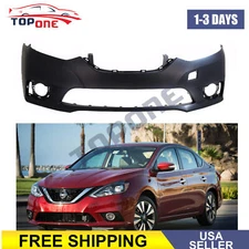 Front Bumper Cover Primed For 2016-2019 Nissan Sentra NI1000313 620223YU1J
