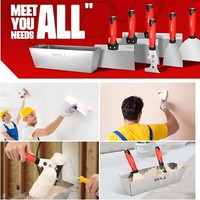 SHALL Drywall Knife Set, 7 Pcs Stainless Steel Drywall Hand Tool Kit 7