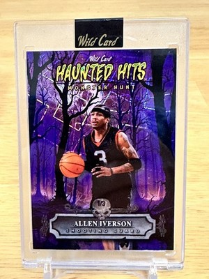 Allen Iverson Wild Card Haunted Hits Monster Hunt  Serial #'d 1/3 SP 