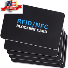 5 Pack RFID Blocking Card Protects Entire Wallet, NFC Debit Credit Cards New