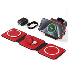 3 in 1 Charging Station for Multple Devices,Foldable 3 in 1 Wireless Charger ...