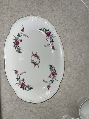Royal Kent Collection Poland Oval Serving Platter Gold Trim Bavarian Rose 13 