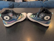 Converse All Star Sneaker Youth Girls Size 2 Iridescent High Top 371594C