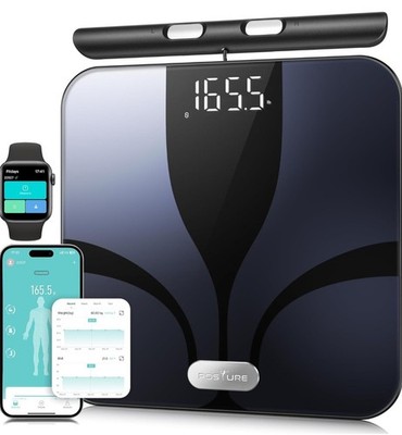 Posture Scale for Body Weight and Fat, Digital Bathroom Scale BMI Weighing Bluet