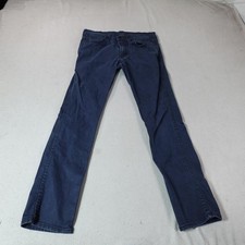 Levis 511 Jeans Mens 34x32 Blue Denim Slim Fit Stretch Pants Casual Dark Wash