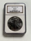 1990 American Silver Eagle S$1 Coin NGC MS69