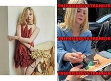 Elle Fanning signed Autographed 8x10 Photo PROOF b SEXY Predator Badlands COA